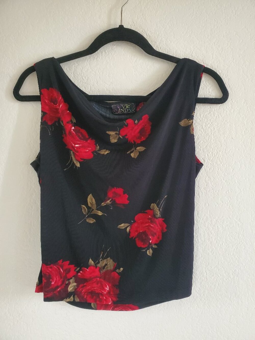 Vintage 90s Eye Candy cowl neck top
